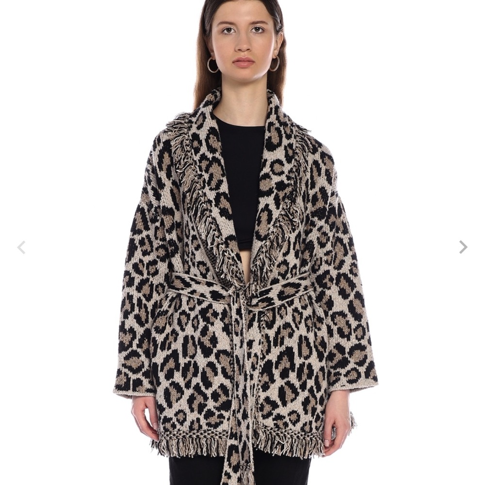 ALANUI Leopard Print Belted Coat